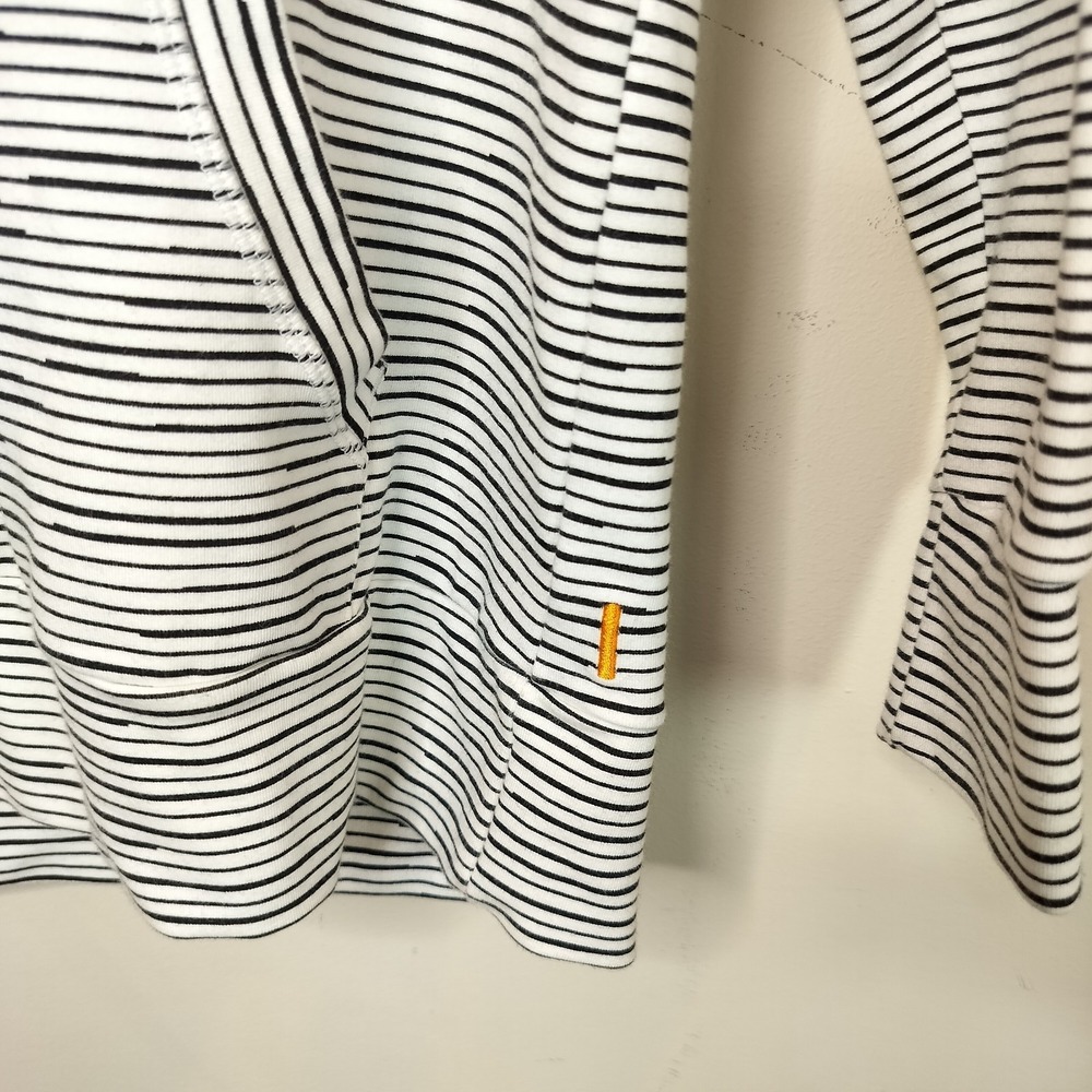Lucy Active Striped Hoodie Small Cotton Blend Pouch Pocket - Picture 5 of 8